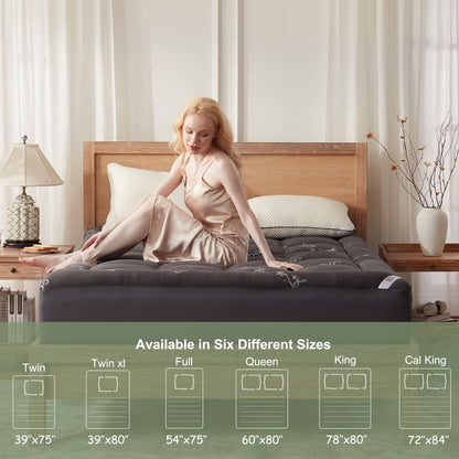 Bedlore® 3D Fill Luxurious Bamboo Mattress Topper, Soft and Cozy